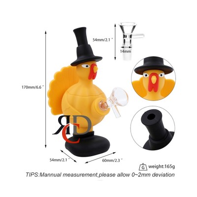 SILICONE WATER PIPE TURKEY CHICKEN WPS801 1CT